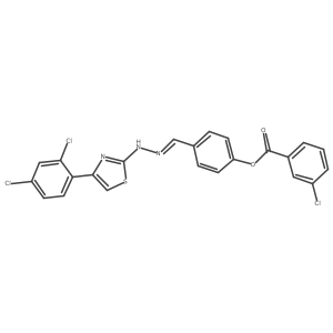 4-[[2-[4-(2,4-Dichlorophenyl)-2-thiazolyl]hydrazinylidene]methyl]phenyl 3-chlorobenzoate Structure