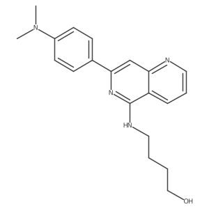 4-[7-(4-Dimethylamino-phenyl)-[1,6]naphthyridin-5-ylamino]-butan-1-ol结构式