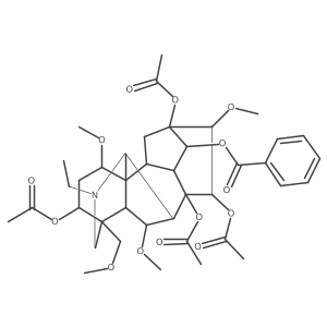 3,8,13,15-Tetrakis(acetyloxy)-20-ethyl-1,6,16-trimethoxy-4-(methoxymethyl)aconitan-14-yl benzoate Structure
