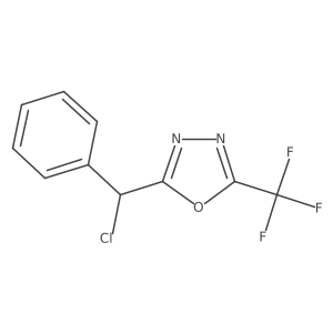 2-[Chloro(phenyl)methyl]-5-(trifluoromethyl)-1,3,4-oxadiazole结构式