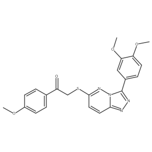 2-[[3-(3,4-dimethoxyphenyl)-[1,2,4]triazolo[4,3-b]pyridazin-6-yl]sulfanyl]-1-(4-methoxyphenyl)ethanone Structure