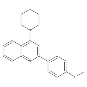 2-(4-Methoxyphenyl)-4-(1-piperidinyl)quinoline结构式