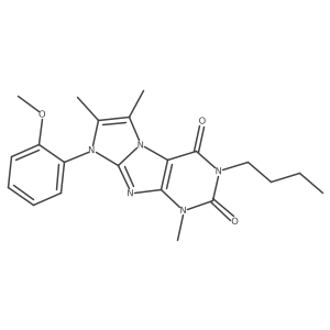 3-butyl-8-(2-methoxyphenyl)-1,6,7-trimethyl-1H-imidazo[2,1-f]purine-2,4(3H,8H)-dione结构式