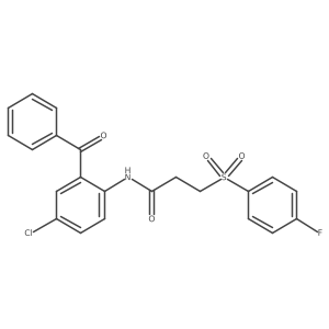 N-(2-benzoyl-4-chlorophenyl)-3-(4-fluorobenzenesulfonyl)propanamide结构式