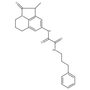N1-(1-methyl-2-oxo-2,4,5,6-tetrahydro-1H-pyrrolo[3,2,1-ij]quinolin-8-yl)-N2-(3-phenylpropyl)oxalamide结构式