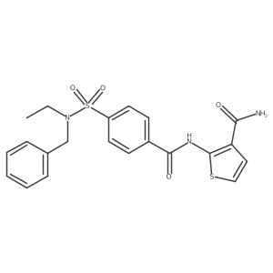2-(4-(N-benzyl-N-ethylsulfamoyl)benzamido)thiophene-3-carboxamide Structure