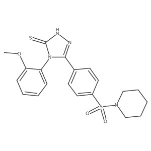 4-(2-Methoxyphenyl)-5-(4-(piperidin-1-ylsulfonyl)phenyl)-4H-1,2,4-triazole-3-thiol Structure