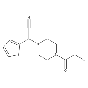 2-[4-(2-Chloroacetyl)piperazin-1-yl]-2-(thiophen-2-yl)acetonitrile Structure