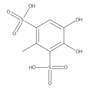 4,5-Dihydroxy-2-methyl-1,3-benzenedisulfonic acid结构式