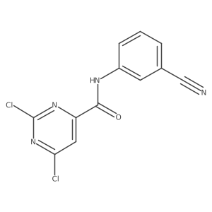 2,6-dichloro-N-(3-cyanophenyl)pyrimidine-4-carboxamide结构式