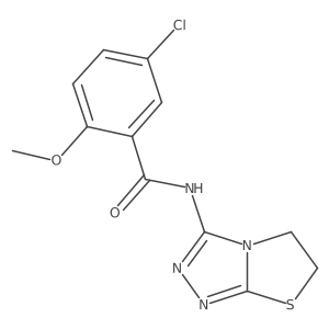 5-chloro-N-(5,6-dihydrothiazolo[2,3-c][1,2,4]triazol-3-yl)-2-methoxybenzamide结构式