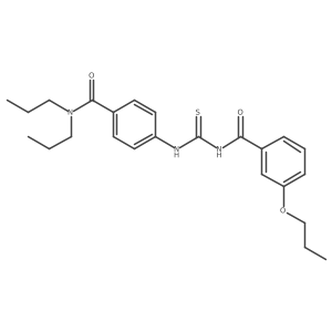 4-[[[(3-Propoxybenzoyl)amino]thioxomethyl]amino]-N,N-dipropylbenzamide结构式