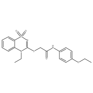 N-(4-ethoxyphenyl)-2-((4-ethyl-1,1-dioxido-4H-benzo[e][1,2,4]thiadiazin-3-yl)thio)acetamide结构式