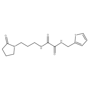 N1-(3-(2-oxopyrrolidin-1-yl)propyl)-N2-(thiophen-2-ylmethyl)oxalamide Structure