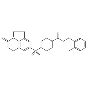 6-({4-[2-(2-Methylphenoxy)acetyl]piperazin-1-yl}sulfonyl)-1-azatricyclo[6.3.1.0^{4,12}]dodeca-4(12),5,7-trien-11-one Structure
