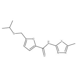 5-(isopropoxymethyl)-N-(5-methyl-1,3,4-thiadiazol-2-yl)furan-2-carboxamide Structure