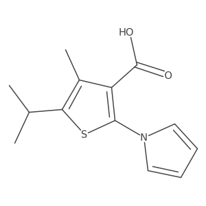 5-Isopropyl-4-methyl-2-(1H-pyrrol-1-YL)thiophene-3-carboxylic acid结构式