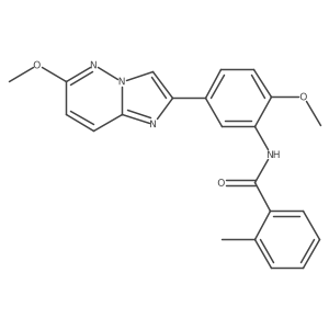 N-(2-methoxy-5-{6-methoxyimidazo[1,2-b]pyridazin-2-yl}phenyl)-2-methylbenzamide结构式