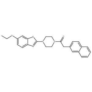 1-(4-(6-Ethoxybenzo[d]thiazol-2-yl)piperazin-1-yl)-2-(naphthalen-2-yl)ethanone结构式