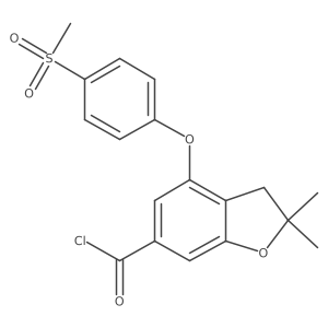 4-(4-Methanesulfonyl-phenoxy)-2,2-dimethyl-2,3-dihydro-benzofuran-6-carbonyl chloride结构式