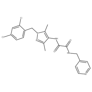 N-[1-(2,4-dichlorobenzyl)-3,5-dimethyl-1H-pyrazol-4-yl]-N'-(pyridin-4-ylmethyl)ethanediamide Structure