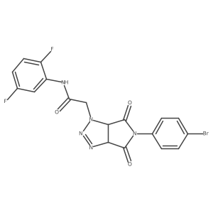 2-(5-(4-bromophenyl)-4,6-dioxo-4,5,6,6a-tetrahydropyrrolo[3,4-d][1,2,3]triazol-1(3aH)-yl)-N-(2,5-difluorophenyl)acetamide Structure