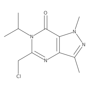 5-(Chloromethyl)-1,3-dimethyl-6-propan-2-ylpyrazolo[4,3-d]pyrimidin-7-one Structure