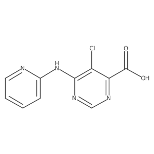 5-Chloro-6-(pyridin-2-ylamino)pyrimidine-4-carboxylic acid结构式