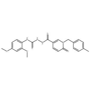 N-(2,4-dimethoxyphenyl)-2-(1-(4-methylbenzyl)-6-oxo-1,6-dihydropyridine-3-carbonyl)hydrazinecarboxamide Structure