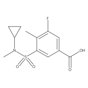 Benzoic acid, 3-[(cyclopropylmethylamino)sulfonyl]-5-fluoro-4-methyl- Structure