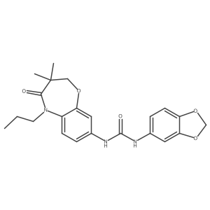 CCCN1C(=O)C(C)(C)COc2cc(NC(=O)Nc3ccc4c(c3)OCO4)ccc21结构式