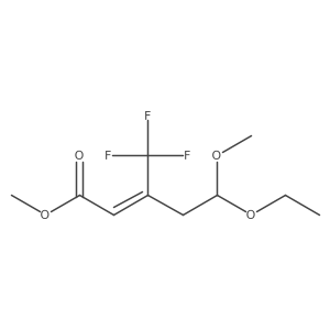 Methyl (2E)-5-ethoxy-5-methoxy-3-(trifluoromethyl)-2-pentenoate结构式