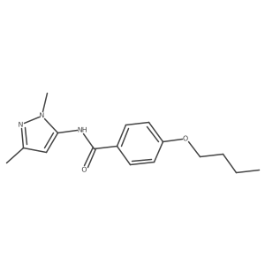 4-butoxy-N-(1,3-dimethyl-1H-pyrazol-5-yl)benzamide Structure