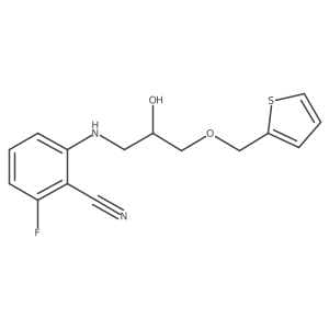 2-Fluoro-6-[[2-hydroxy-3-(2-thienylmethoxy)propyl]amino]benzonitrile Structure