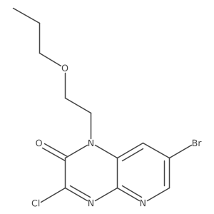 7-Bromo-3-chloro-1-(2-propoxyethyl)pyrido[2,3-b]pyrazin-2-one结构式