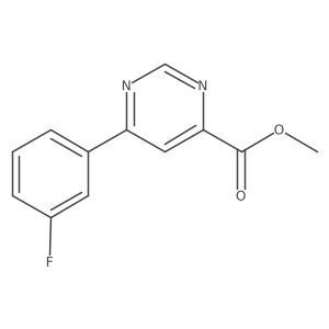 Methyl 6-(3-fluorophenyl)pyrimidine-4-carboxylate结构式