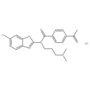 4-acetyl-N-(6-chlorobenzo[d]thiazol-2-yl)-N-(3-(dimethylamino)propyl)benzamide hydrochloride Structure