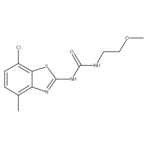 1-(7-Chloro-4-methylbenzo[d]thiazol-2-yl)-3-(2-methoxyethyl)urea结构式