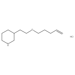 3-[2-(4-Pentenyloxy)ethyl]piperidine hydrochloride结构式
