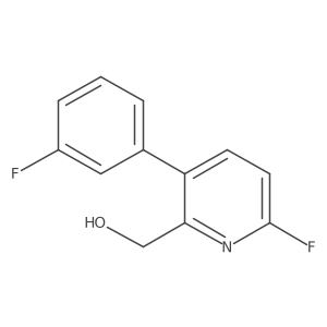 [6-Fluoro-3-(3-fluorophenyl)pyridin-2-yl]methanol结构式