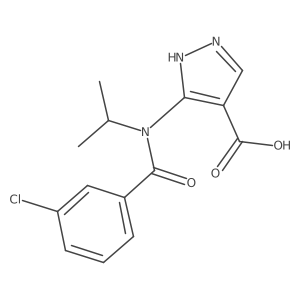 3-(3-chloro-N-isopropylbenzamido)-1H-pyrazole-4-carboxylic acid结构式