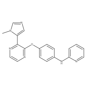 N-(4-(3-(1-Methyl-1H-imidazol-5-YL)pyrazin-2-yloxy)phenyl)pyridin-2-amine结构式