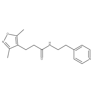 3-(3,5-dimethylisoxazol-4-yl)-N-(2-(pyridin-4-yl)ethyl)propanamide结构式