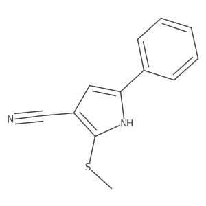 2-(methylsulfanyl)-5-phenyl-1H-pyrrole-3-carbonitrile结构式