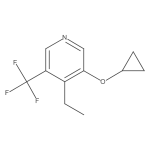 3-Cyclopropoxy-4-ethyl-5-(trifluoromethyl)pyridine Structure