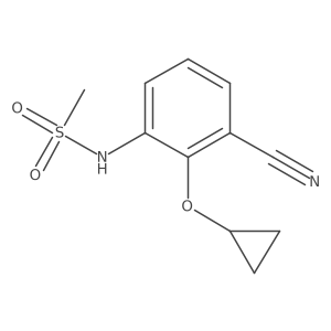 N-(3-Cyano-2-cyclopropoxyphenyl)methanesulfonamide Structure