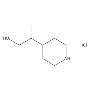 2-Piperidin-4-ylpropan-1-ol hydrochloride结构式
