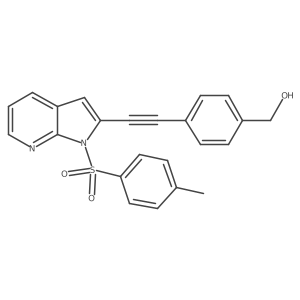 4-[2-[1-[(4-Methylphenyl)sulfonyl]-1H-pyrrolo[2,3-b]pyridin-2-yl]ethynyl]benzenemethanol Structure