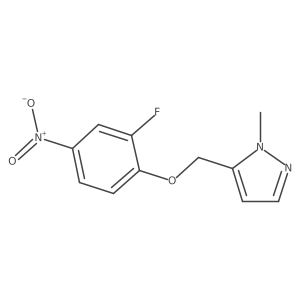 5-[(2-fluoro-4-nitrophenoxy)methyl]-1-methyl-1H-pyrazole结构式