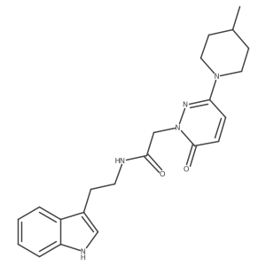 N-(2-(1H-indol-3-yl)ethyl)-2-(3-(4-methylpiperidin-1-yl)-6-oxopyridazin-1(6H)-yl)acetamide结构式